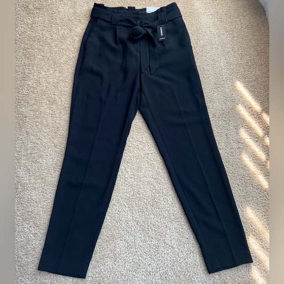 Express ankle high-rise paperbag dress pant, size 2R, new, tags attached - Picture 3 of 7